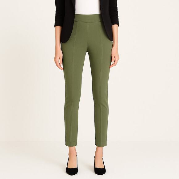 Liverpool Pants - Liverpool Women's 12 Dusty Olive High Waisted Trousers